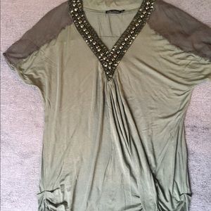 Ella Moss short sleeve detailed top